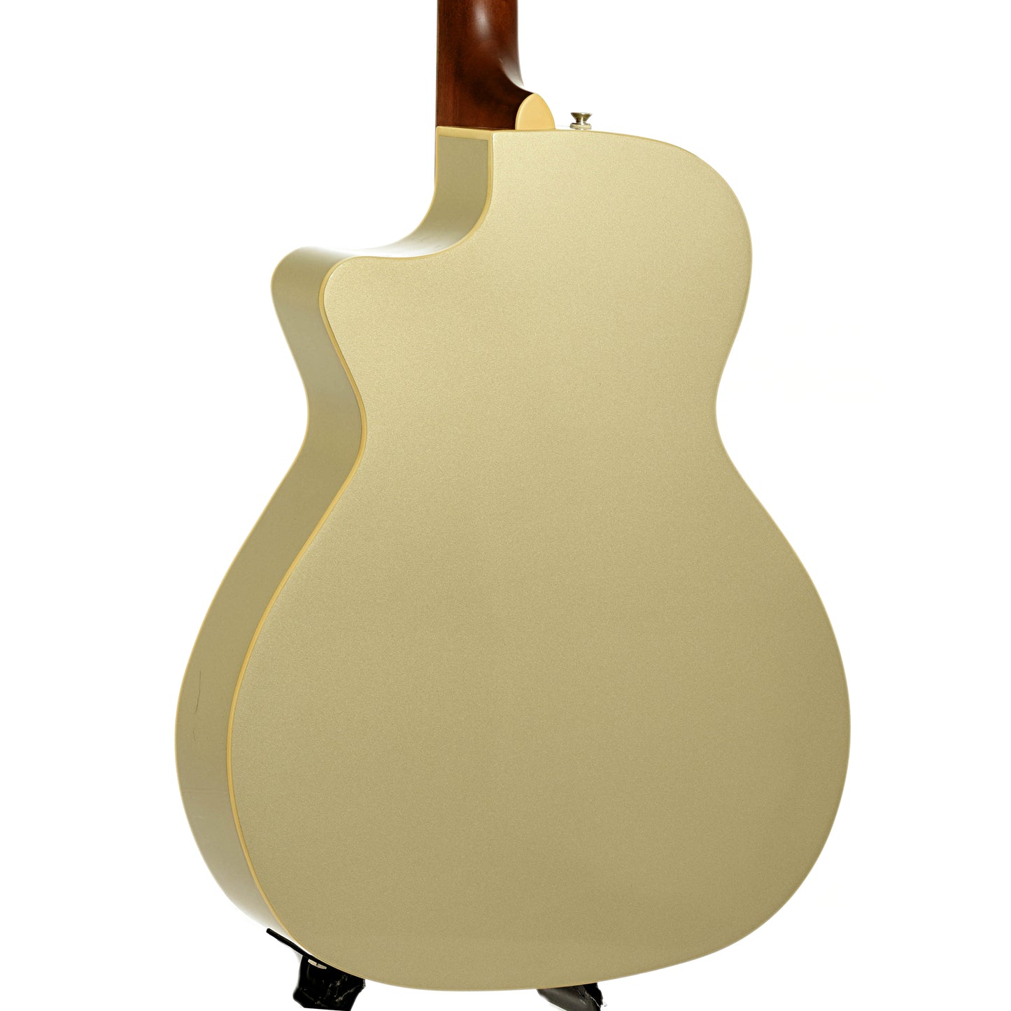 Back and side of Fender Newporter Player Champagne Acoustic Guitar