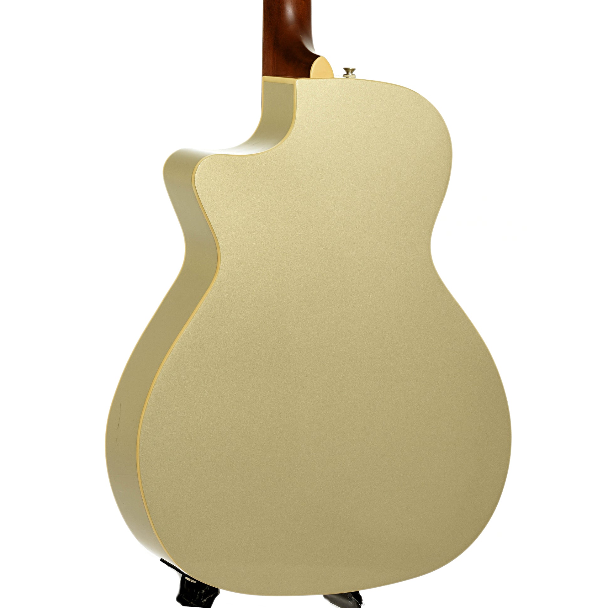 Back and side of Fender Newporter Player Champagne Acoustic Guitar