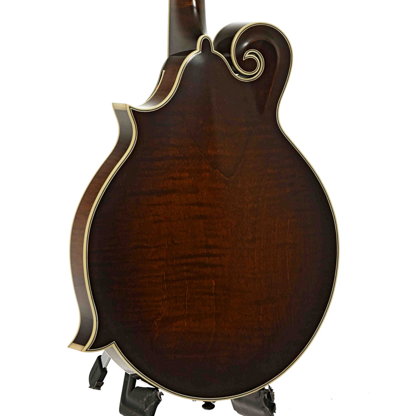 Back and side of Northfield Workshop NFB-F5E Master Model Big Mon Mandolin, Engelmann Top