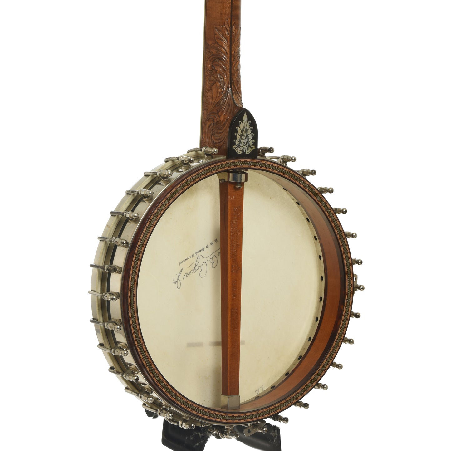 Back and side of Vega Tubaphone No.9 Openback Banjo