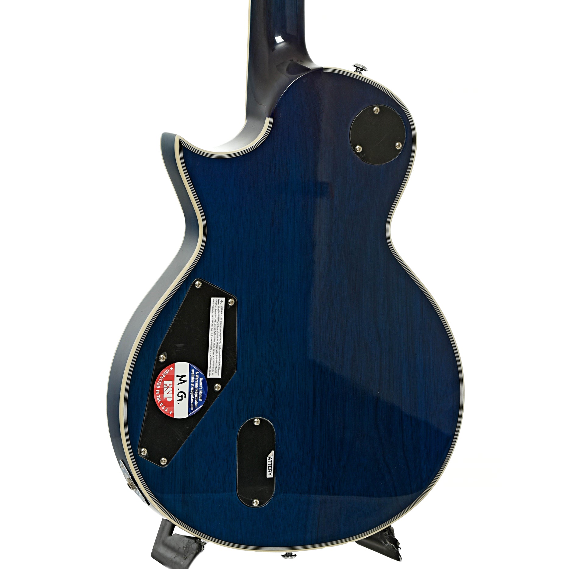 Back and side of ESP LTD EC-1000T CTM Electric Guitar, Violet Shadow