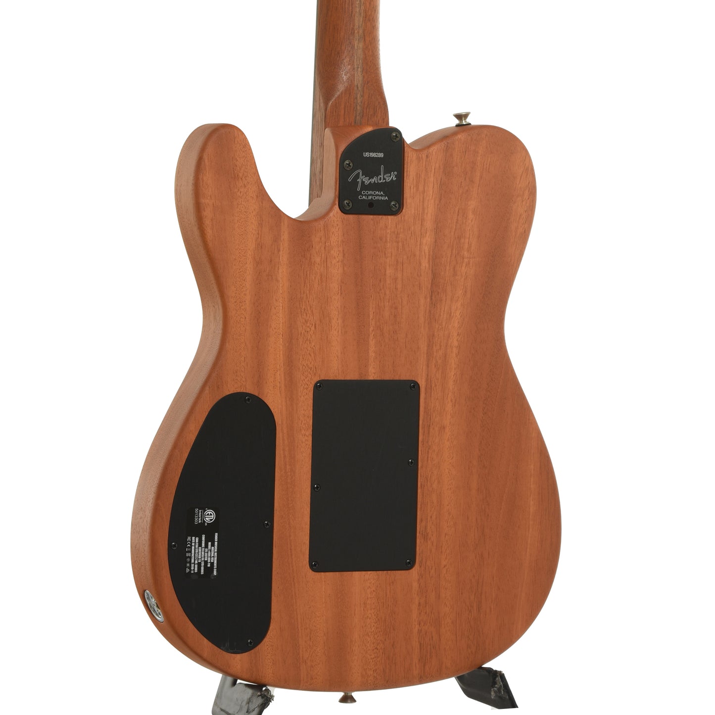 Back and side of Fender Acoustasonic Telecaster Acoustic-Electric Guitar 