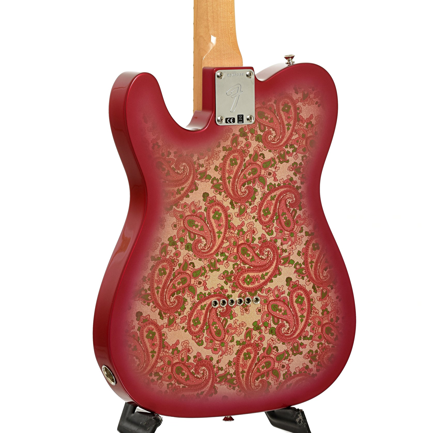 Back and side of Fender Vintage Custom '68 Paisley Telecaster NOS Electric Guitar