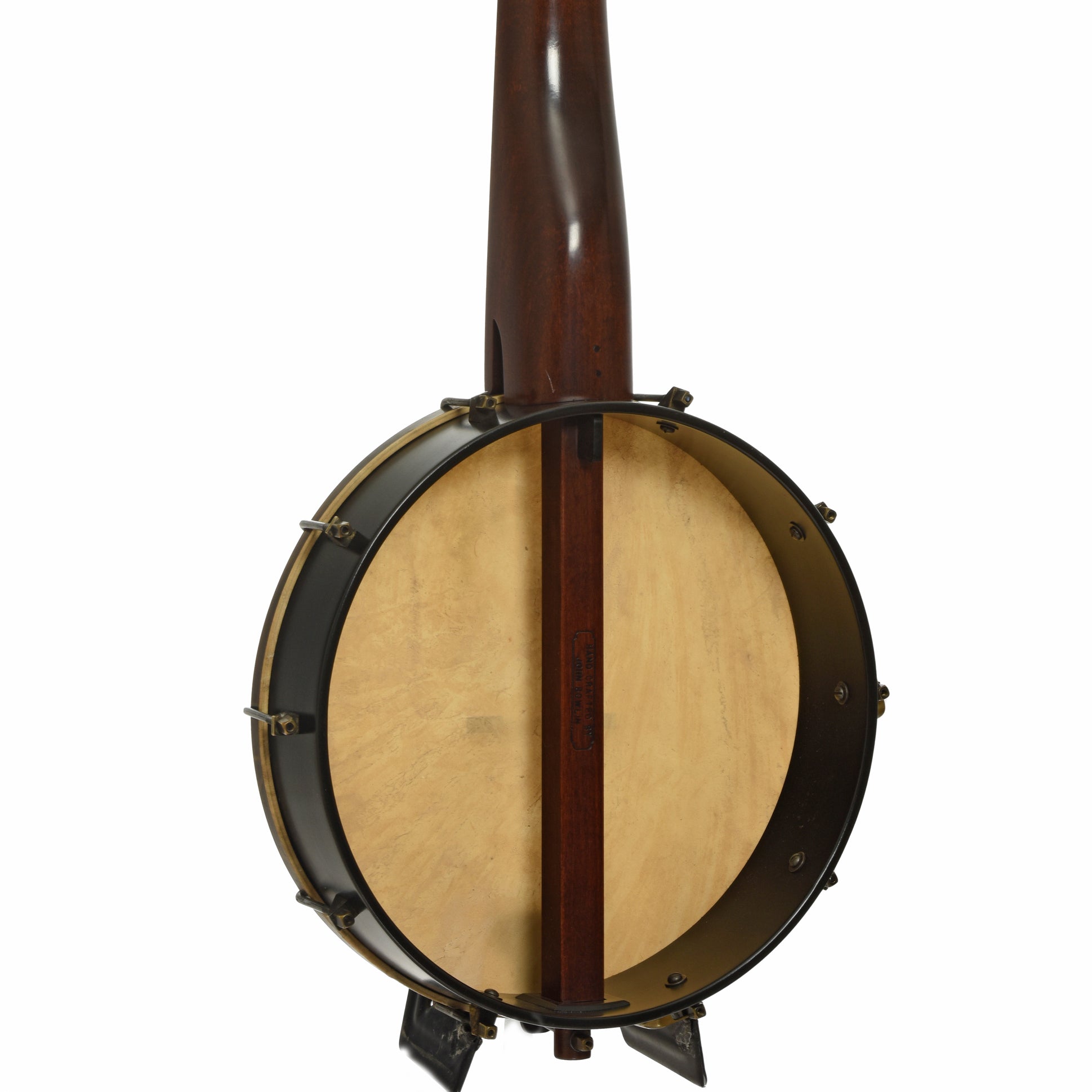 Back and side of John Bowlin 1865 Fretless Mintrel Banjo