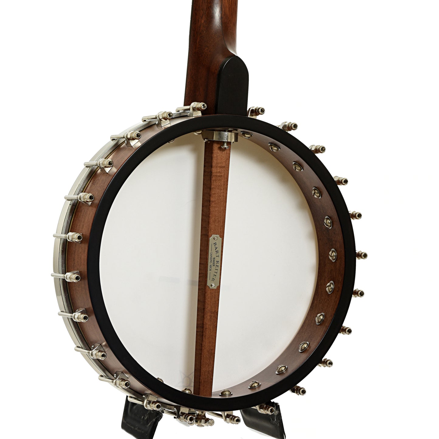 Back and side of Bart Reiter Standard A-Scale Open Back Banjo 