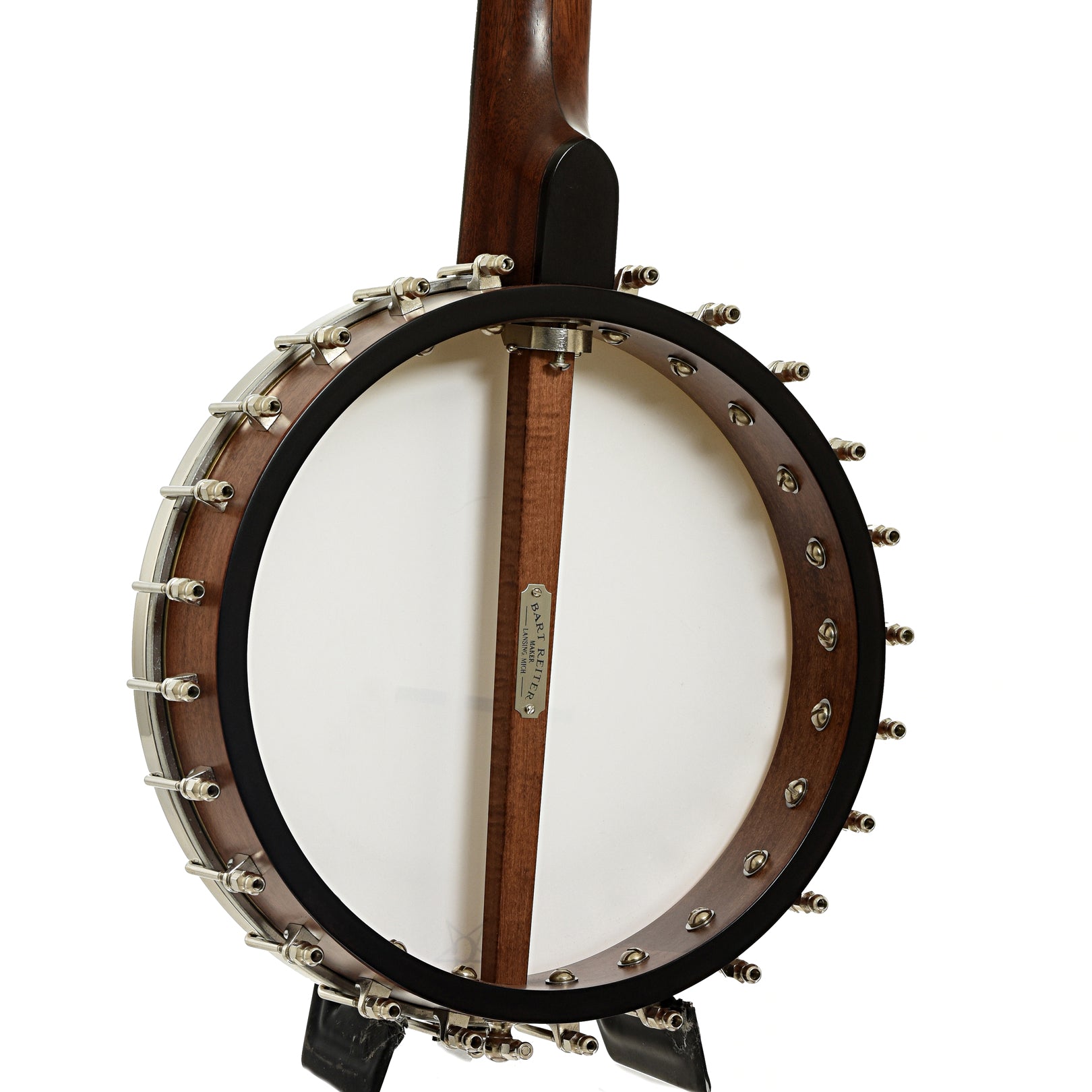 Back and side of Bart Reiter Standard A-Scale Open Back Banjo 