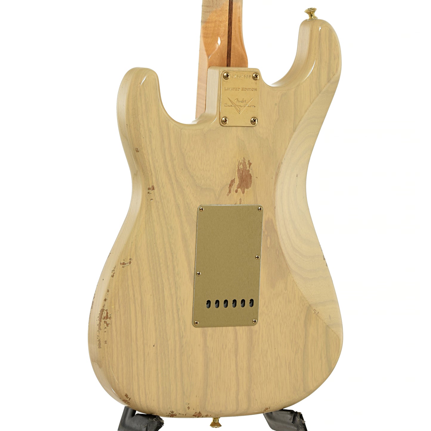Back and side of Fender Custom Shop LTD 1955 Bone Tone Relic Stratocaster 