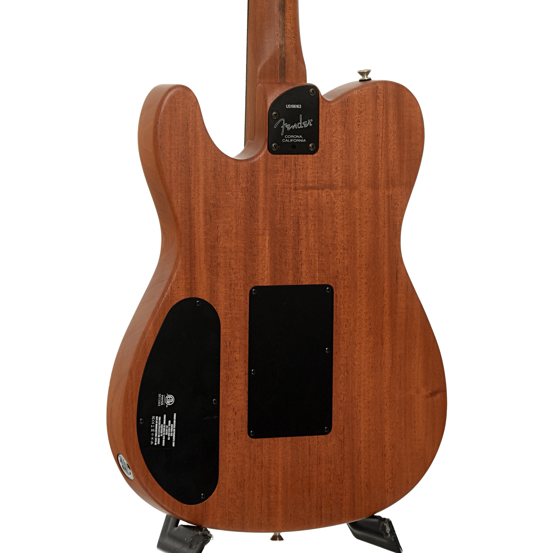 Back and side of Fender Acoustasonic Telecaster Acoustic Guitar 