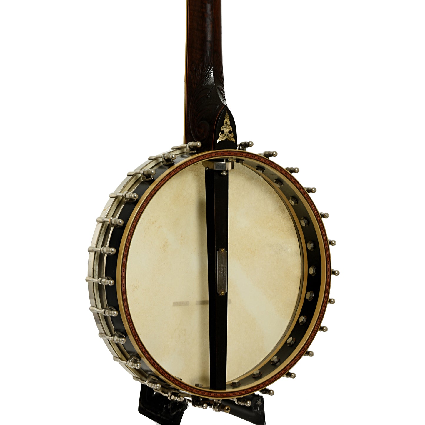 Back and side of Fairbanks No. 0 Custom Open Back Banjo