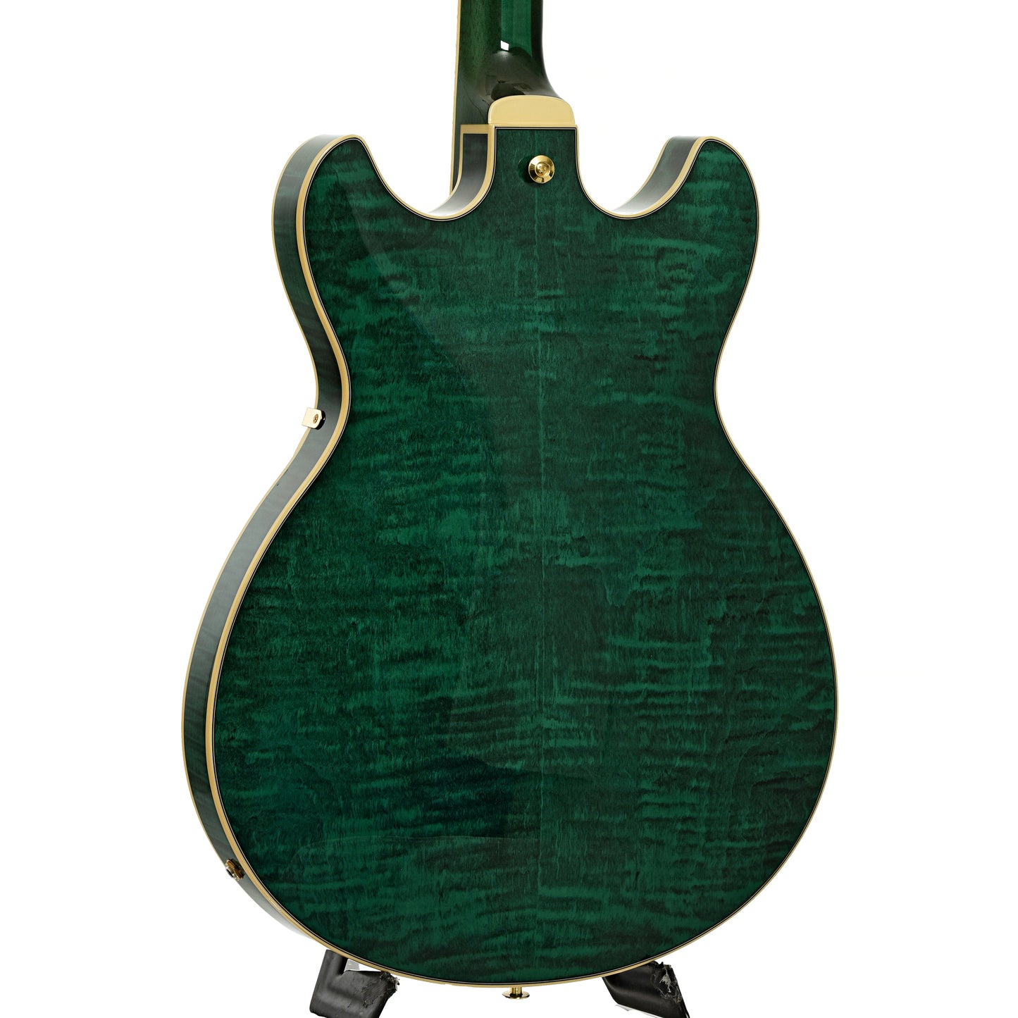 Back and side of Ibanez Artcore Expressionist AS93FM Semi-Hollowbody Electric Guitar, Transparent Moss Green, B-Stock
