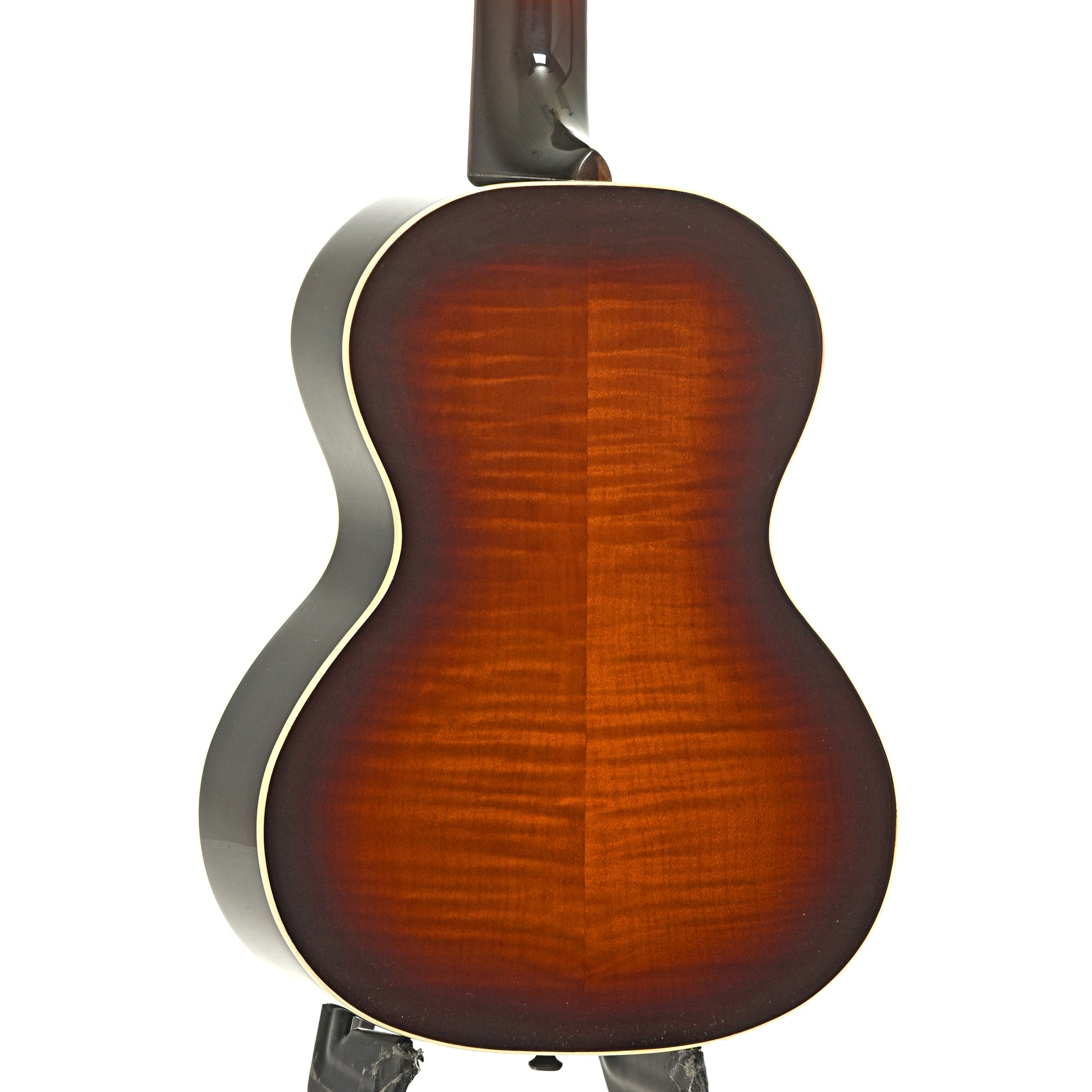 Back and side of Kala KA-FMTB-T Gloss Flame Maple Tobacco Burst Tenor Ukulele