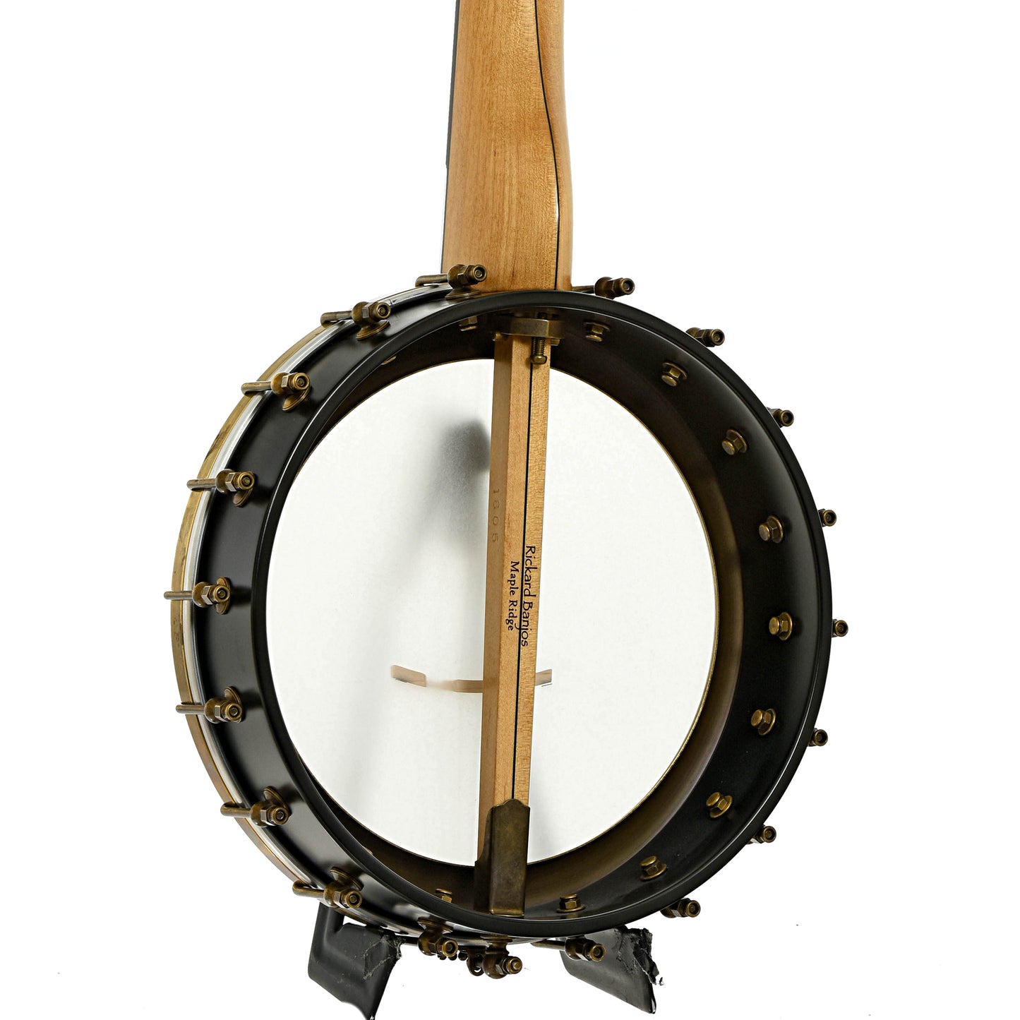 Back and side of Rickard Maple Ridge 11" Openback Banjo