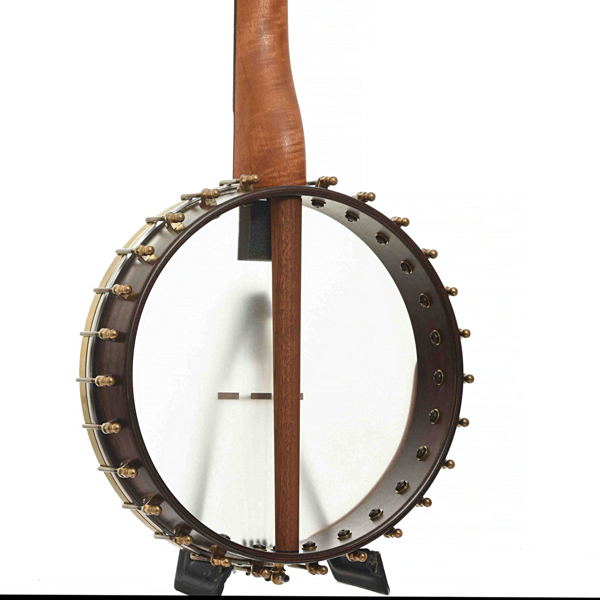 Back & Side of Ome Alpha-12 12in Openback Banjo & Gigbag, 26 Bracket