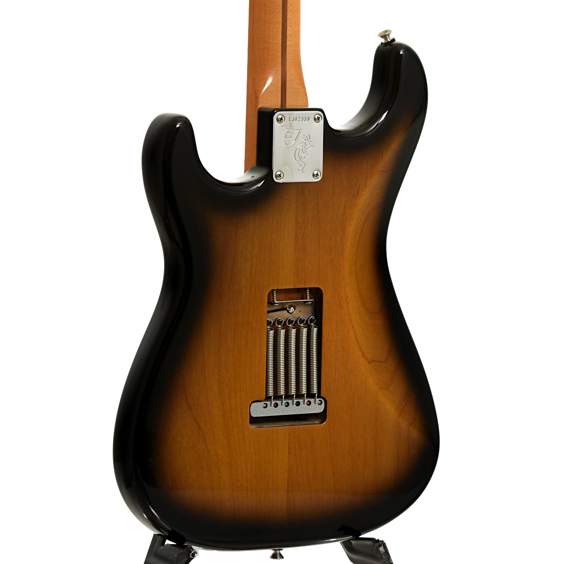 Back and side of Fender Eric Johnson Stratocaster Electric Guitar