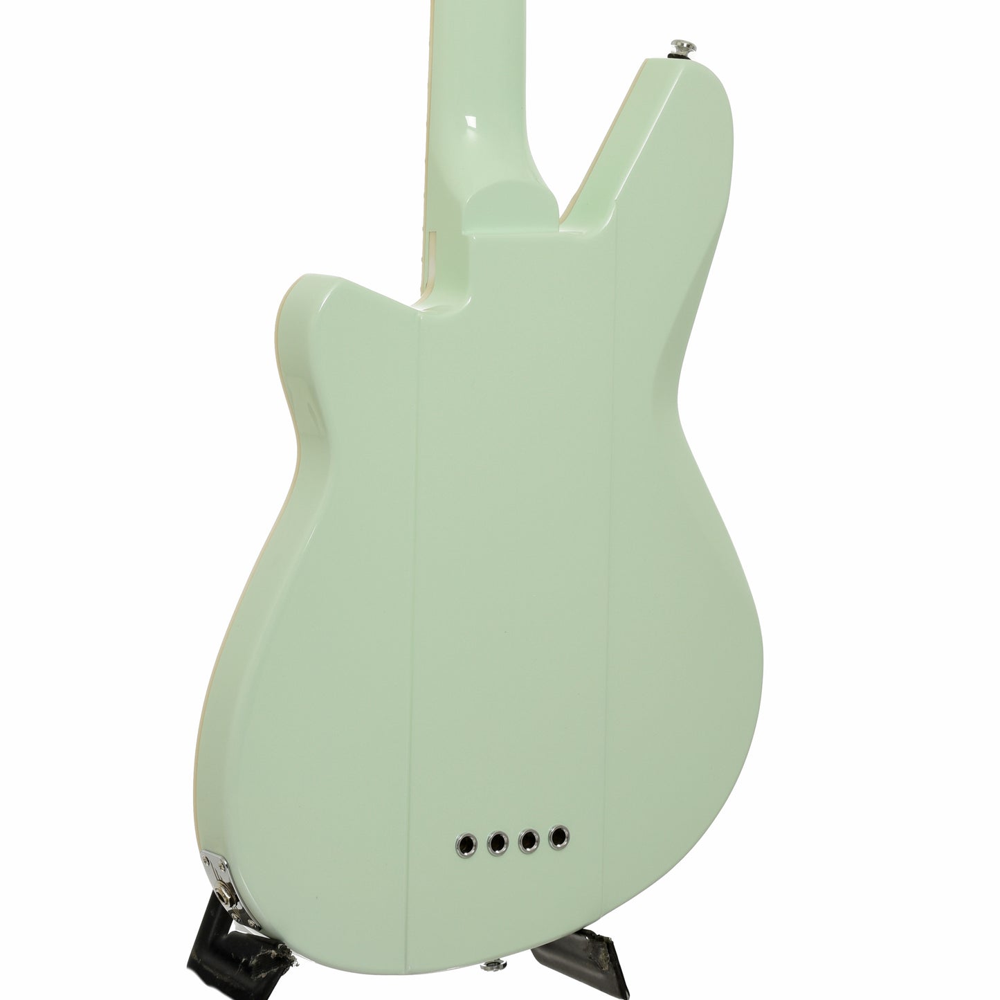 Back and side of Reverend Sentinel Short Scale Electric Bass Guitar, Iconic Blue