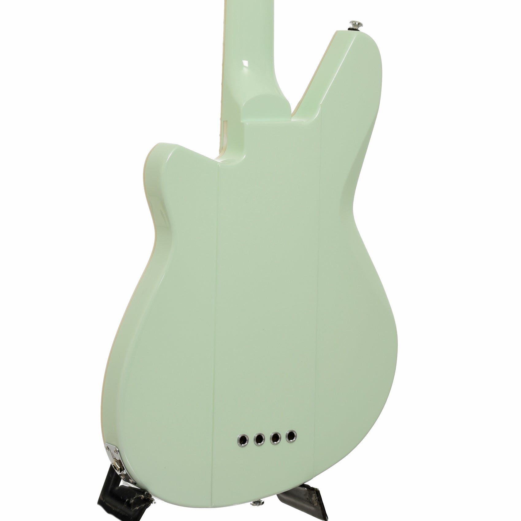 Back and side of Reverend Sentinel Short Scale Electric Bass Guitar, Iconic Blue