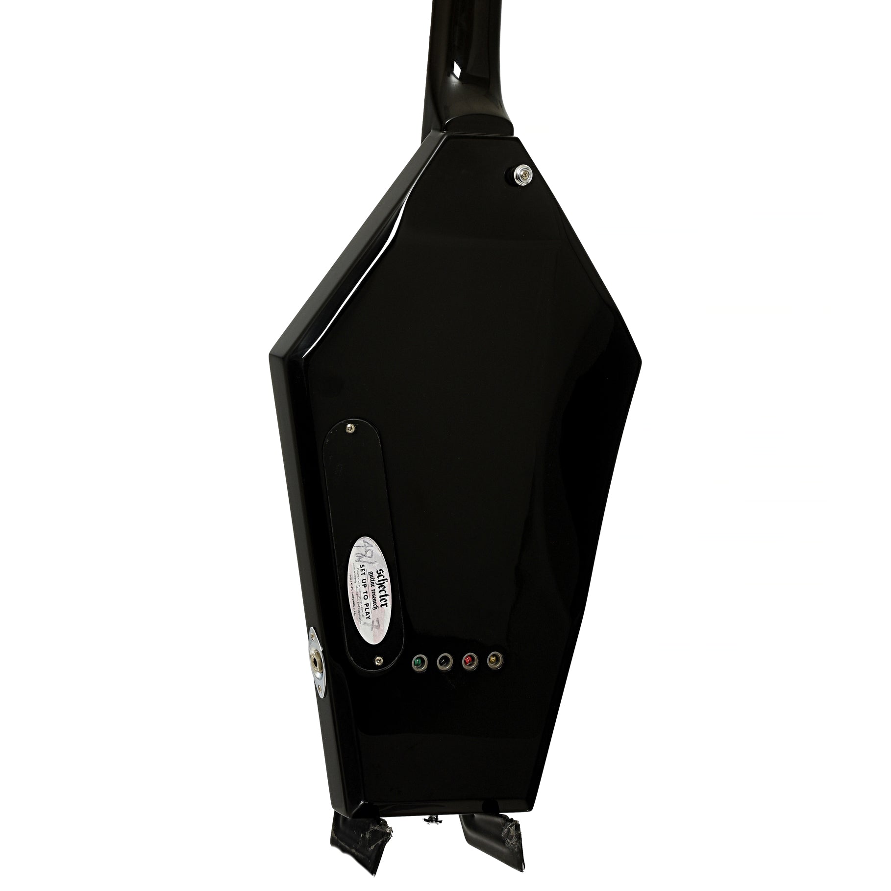 Back and side of Schecter Diamond Series Sean Yseult Casket Electric Bass