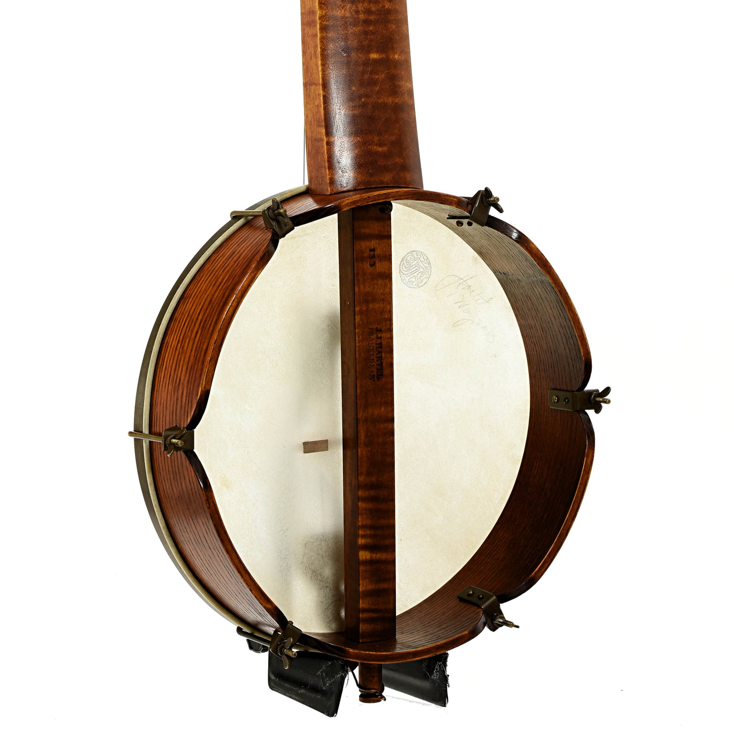 Back and side of J.J. Hartel Joel W. Sweeney Minstrel Banjo