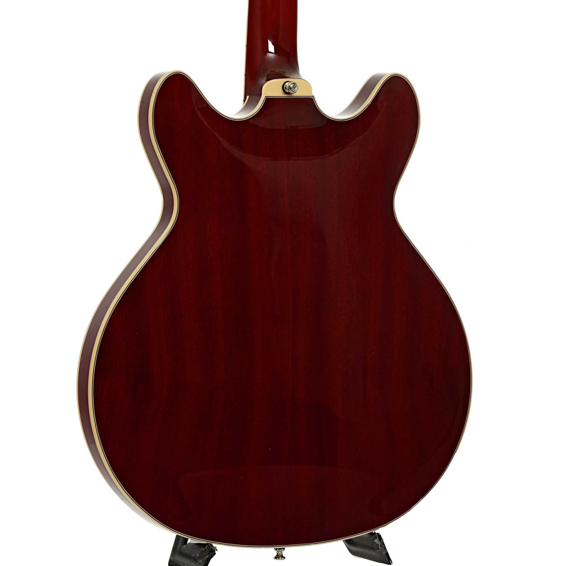 Back and side of Guild Starfire I Cherry Red Left Handed Semi-Hollow Body Electric Guitar