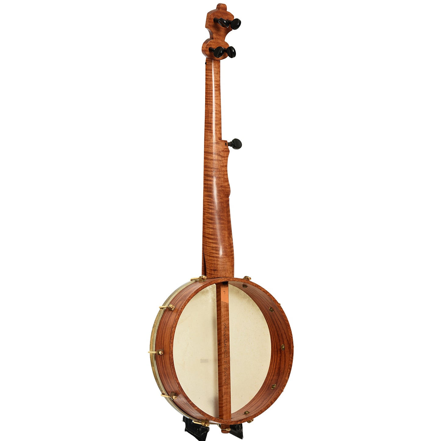 Full back and side of Bob Flesher Andersonville Minstrel Banjo 