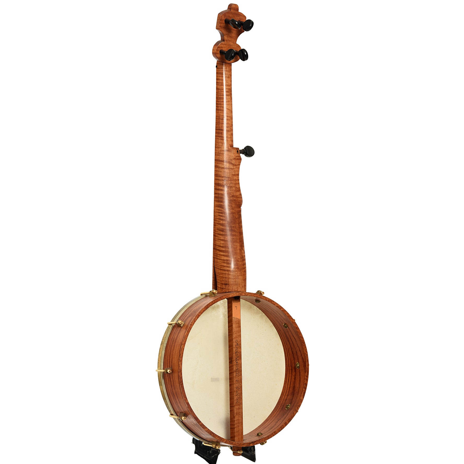 Full back and side of Bob Flesher Andersonville Minstrel Banjo 