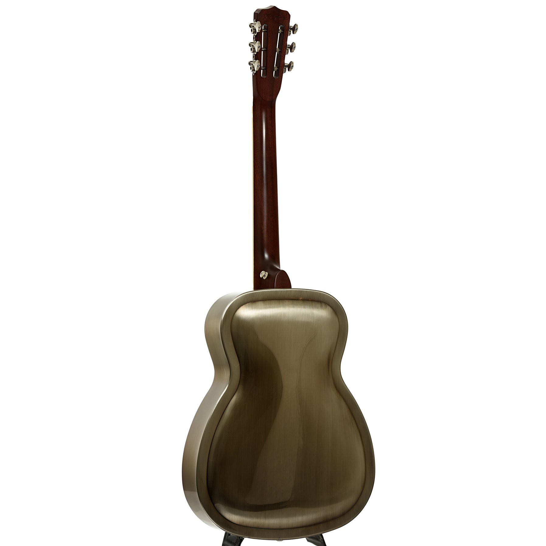 Full back and side of Republic Resolian Relic Nickel Roundneck Resonator Guitar