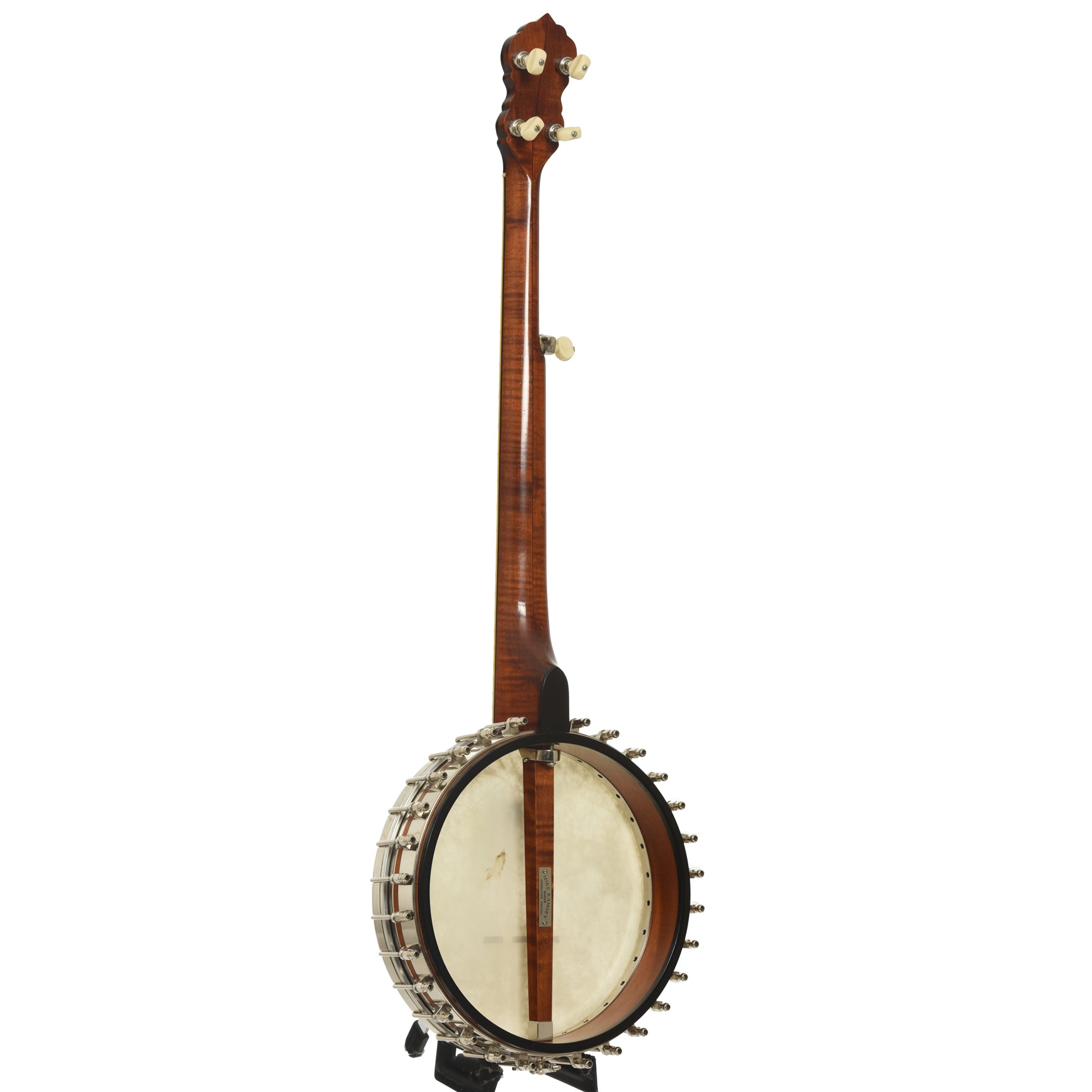 Full back and side of Mike Ramsey Tubaphone No.3 Open Back Banjo