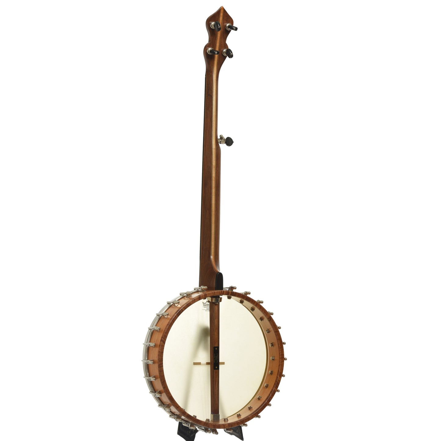 full  back and side of Chuck Lee Prairieville 12" Open Back Banjo   