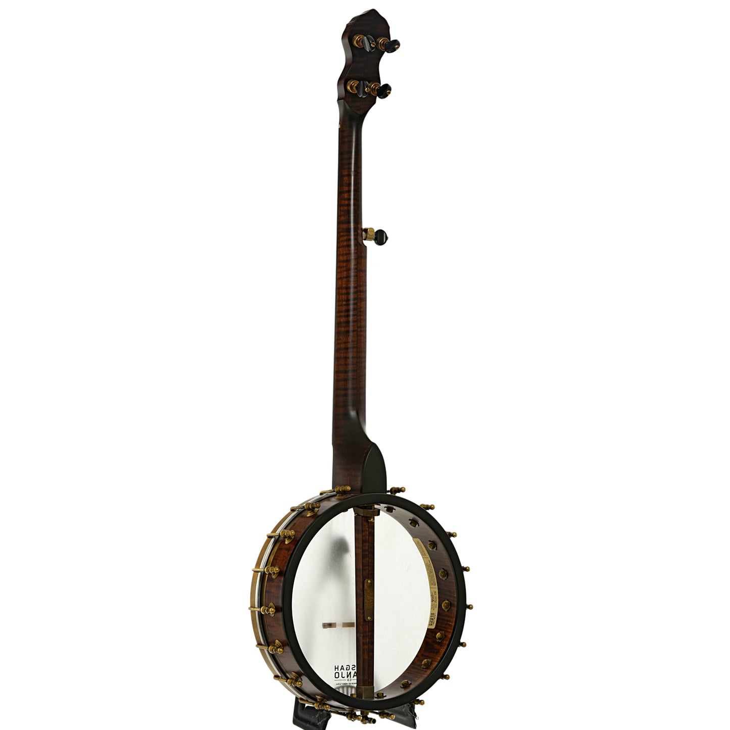 Full back and side of Pisgah Wonder Maple 11" Open Back Banjo