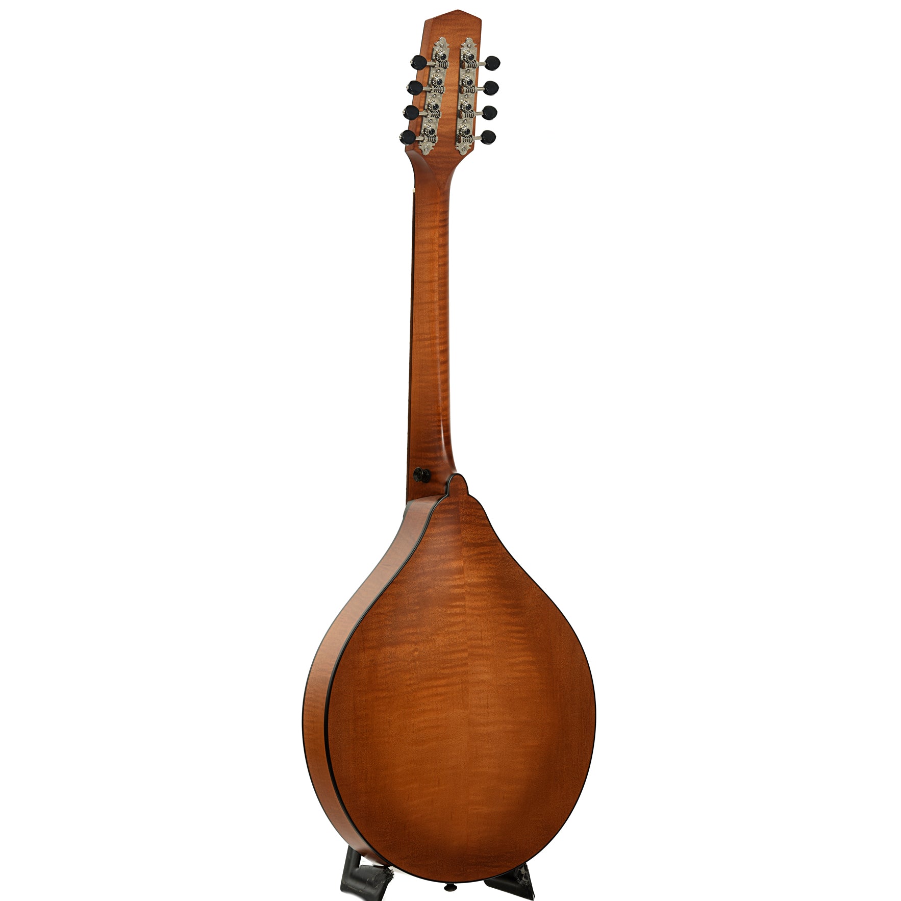 Full back and side of Northfield Wavelength Octave Mandolin & Gig Bag, Ox Amber