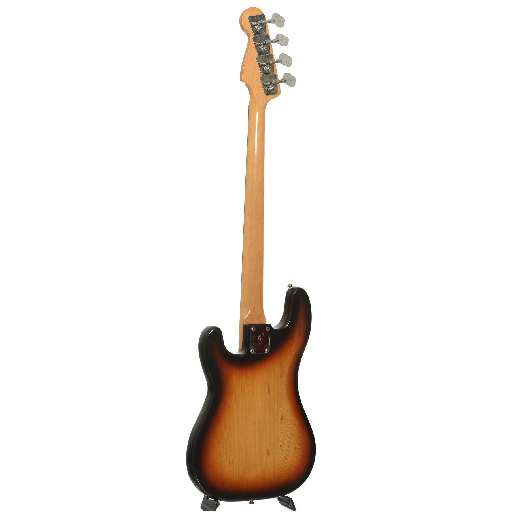 Full back and side of Fender Precision Fretless Electric Bass