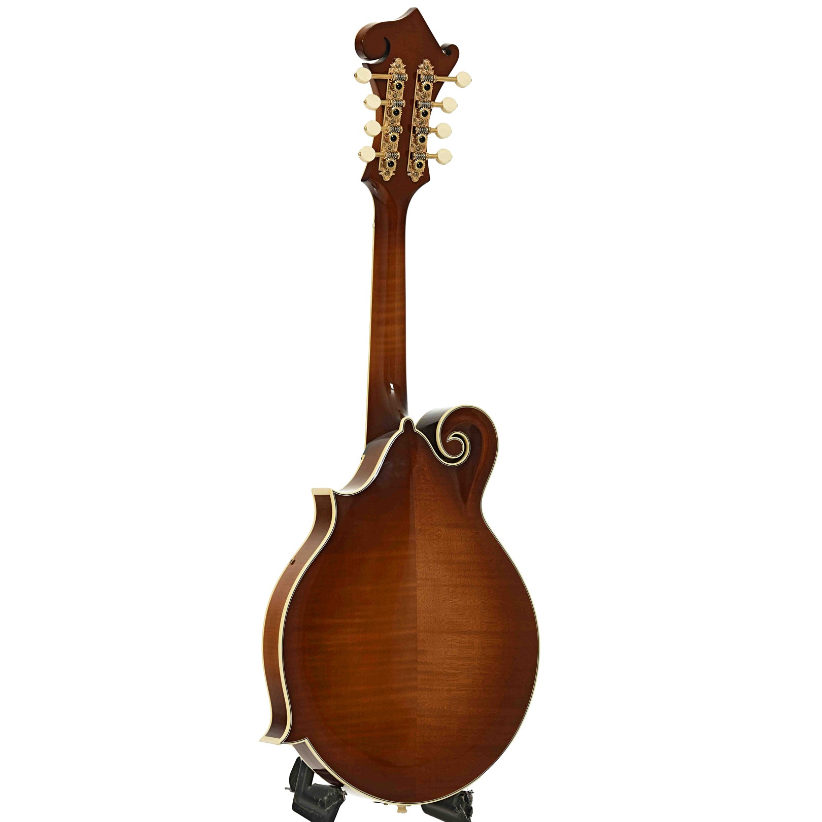 Full back and side of Kentucky KM-858 Gold Artist F-Style Mandolin 