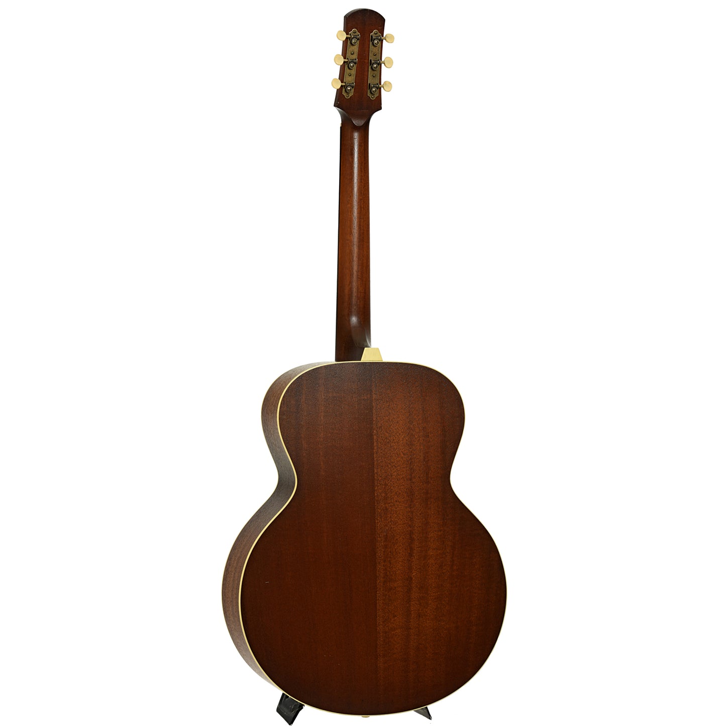 Full back and side of Iris Guitar Company AB Burst Relic Wide-Nut Small Jumbo Acoustic Guitar