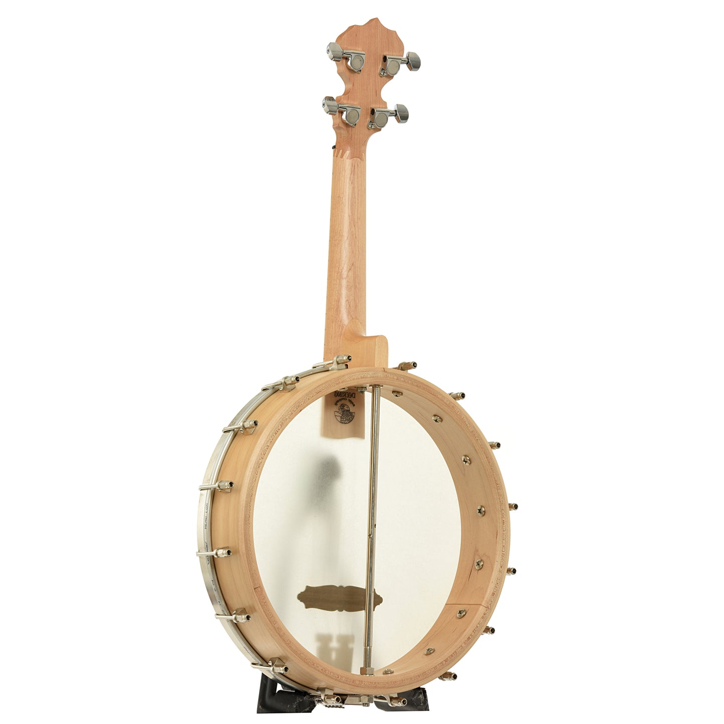 Full back and side of Deering Goodtime Tenor Banjo Ukulele 