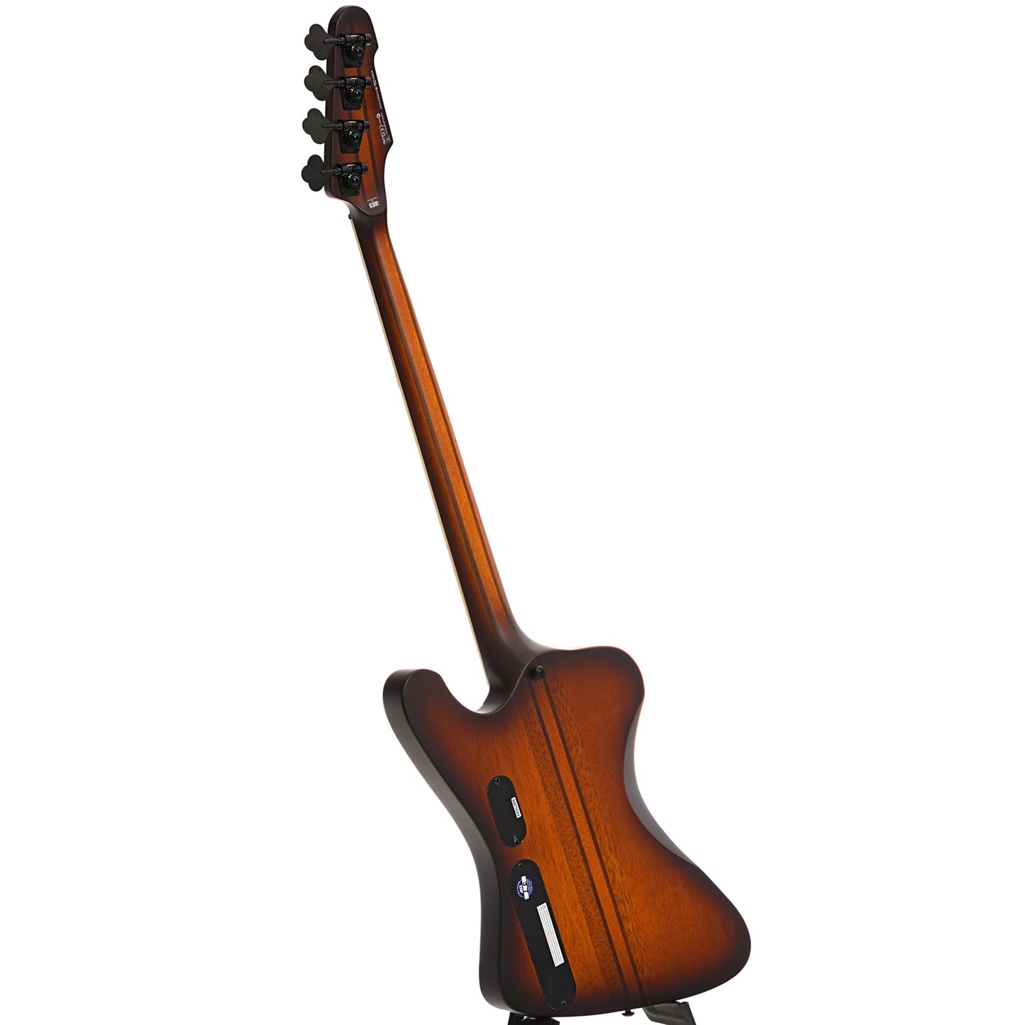 Full back and side of ESP LTD Phoenix-1004 4-String Bass, Tobacco Sunburst Satin