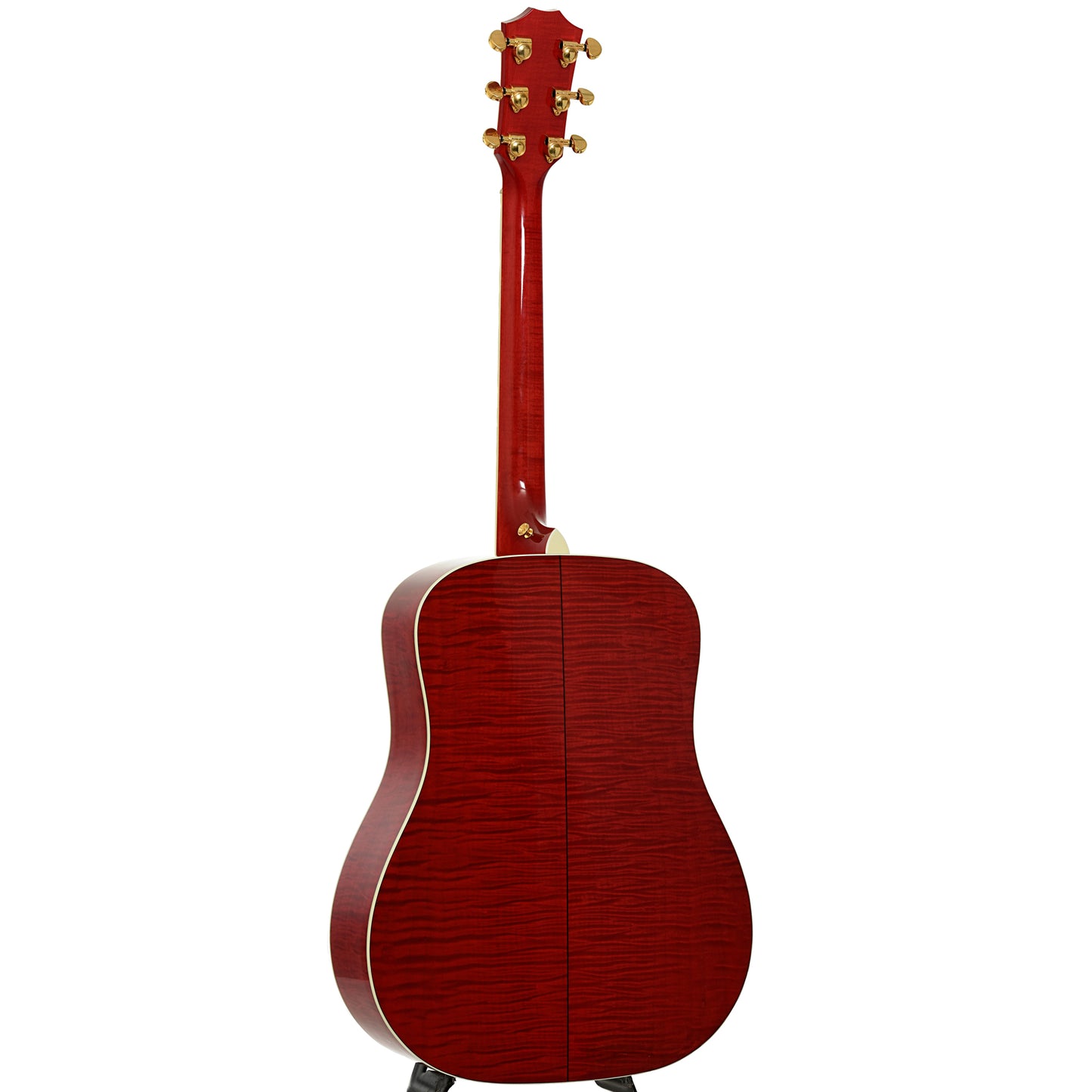 Full back and side of Taylor 610 Transparent Red Acoustic Guitar 