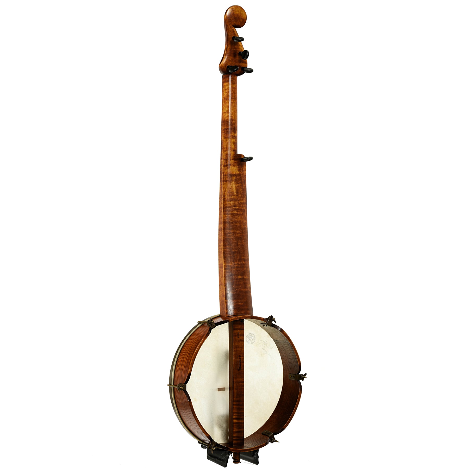 Full back and side of J.J. Hartel Joel W. Sweeney Minstrel Banjo