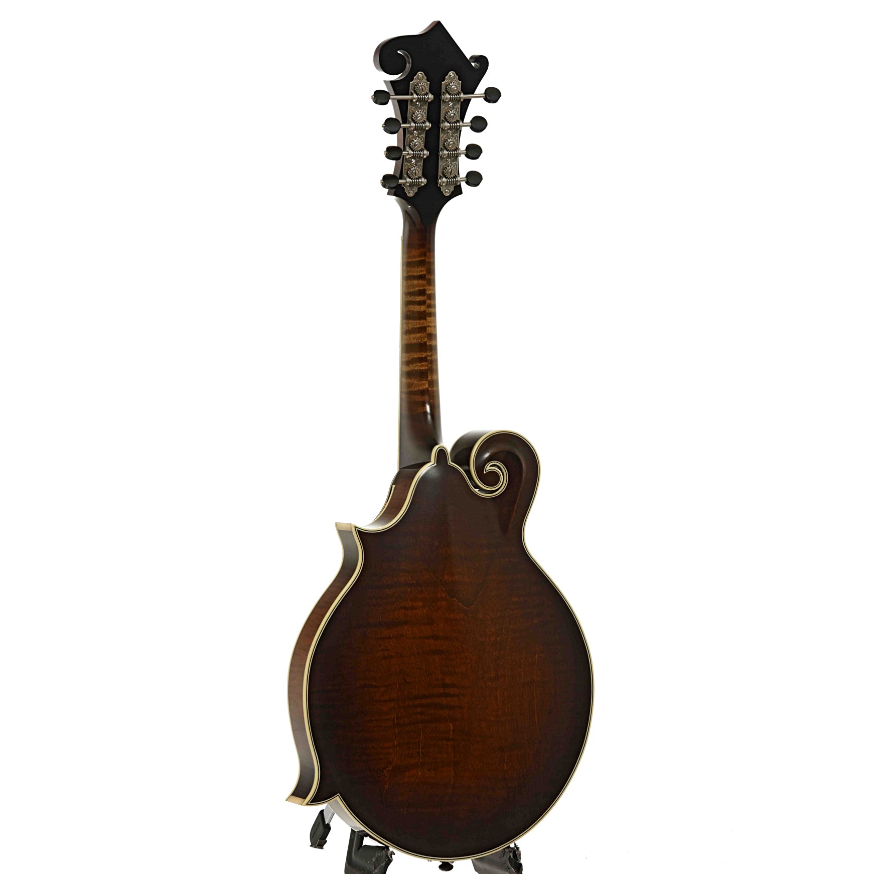 Full back and side of Northfield Workshop NFB-F5E Master Model Big Mon Mandolin, Engelmann Top