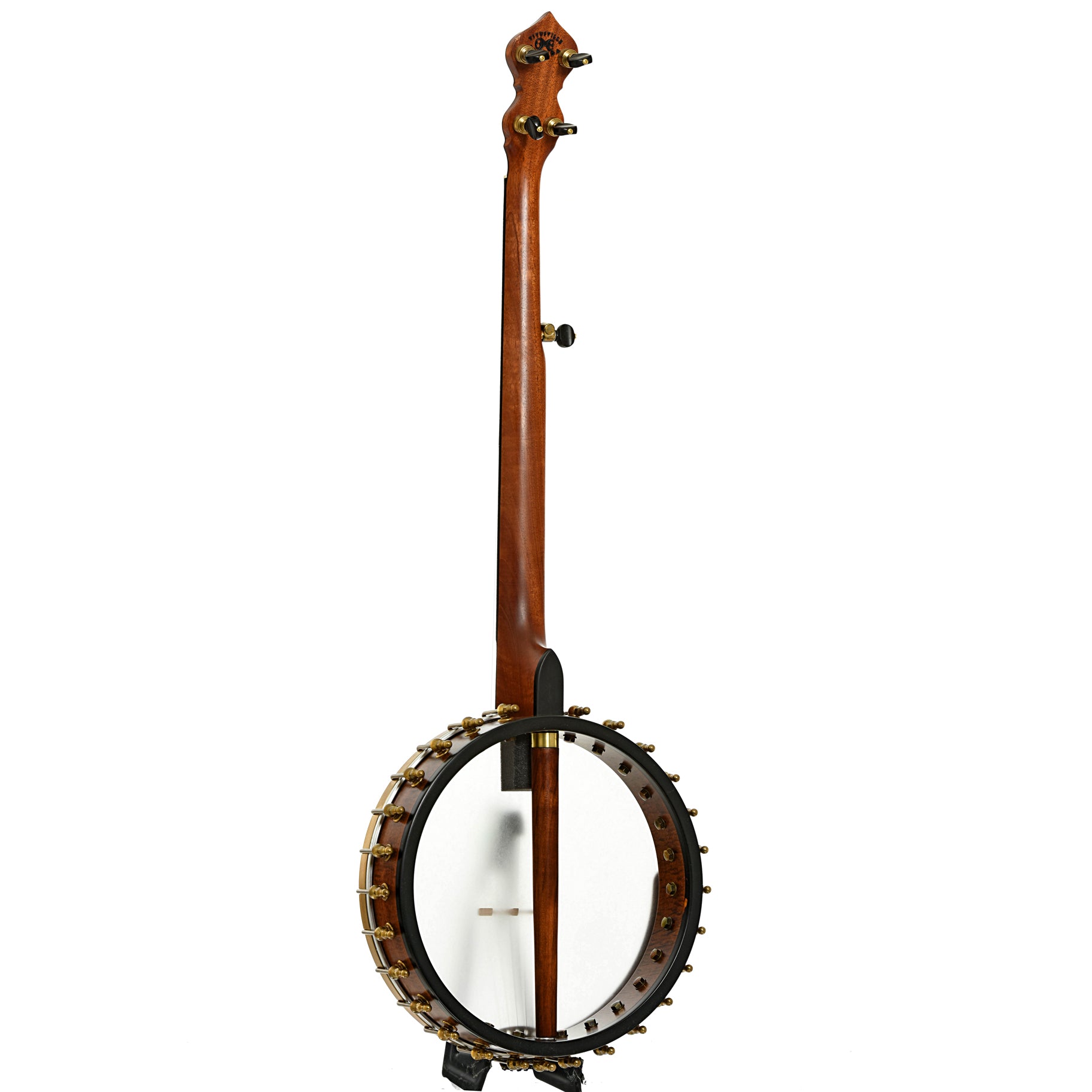 Full back and side of Ome B-Stock Jubilee 12" Openback Banjo, Mahogany Neck