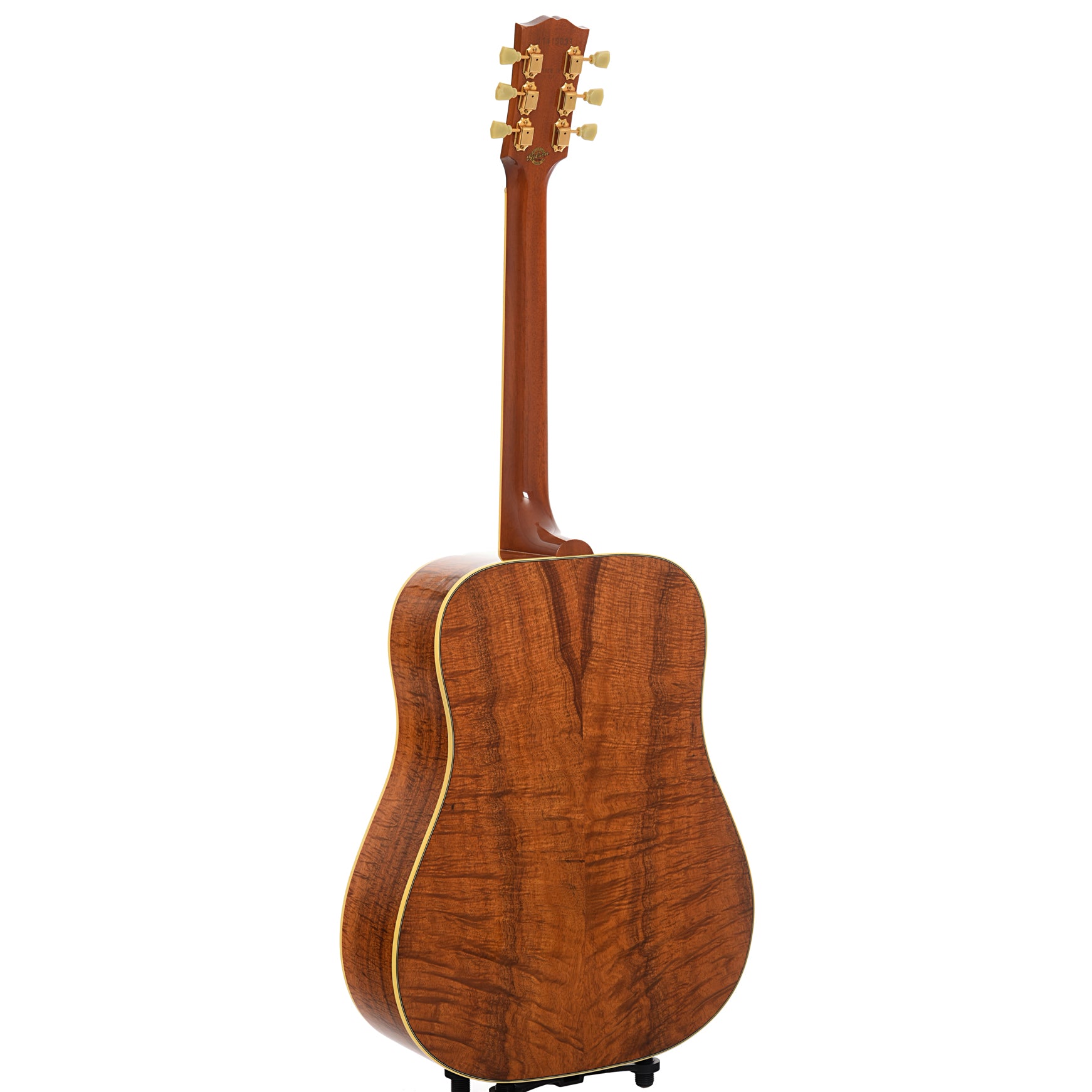 Full back and side of Gibson Hummingbird Koa Custom Shop Acoustic Guitar 