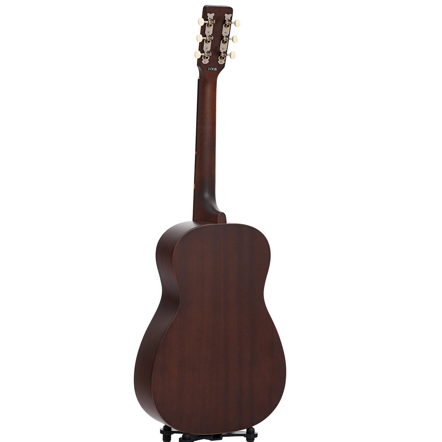 Full back and side of Gretsch Jim Dandy Deltoluxe Parlor Acoustic/Electric Guitar, Black Top