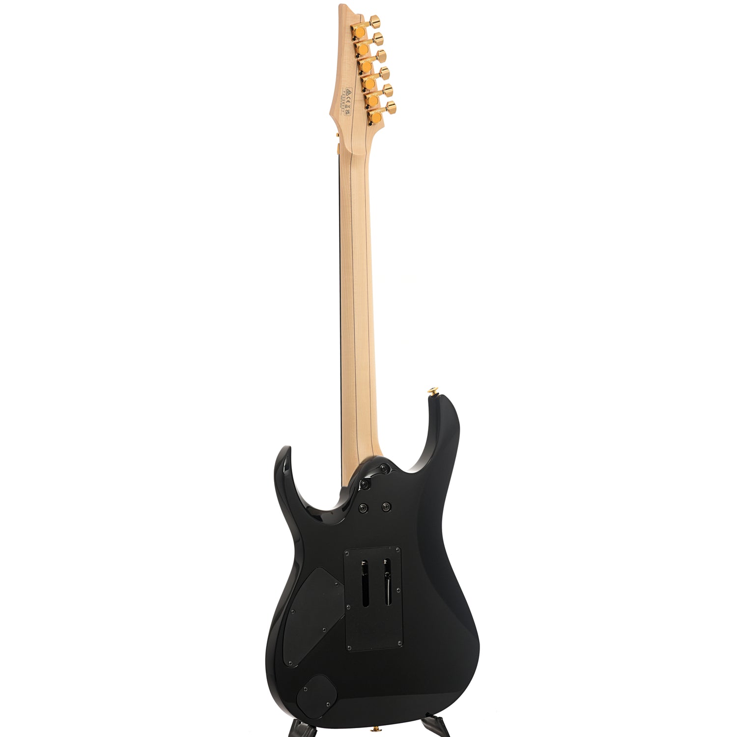 Full back and side of Ibanez Axe Design Lab Prestige Series RGA622XH Electric Guitar, Black
