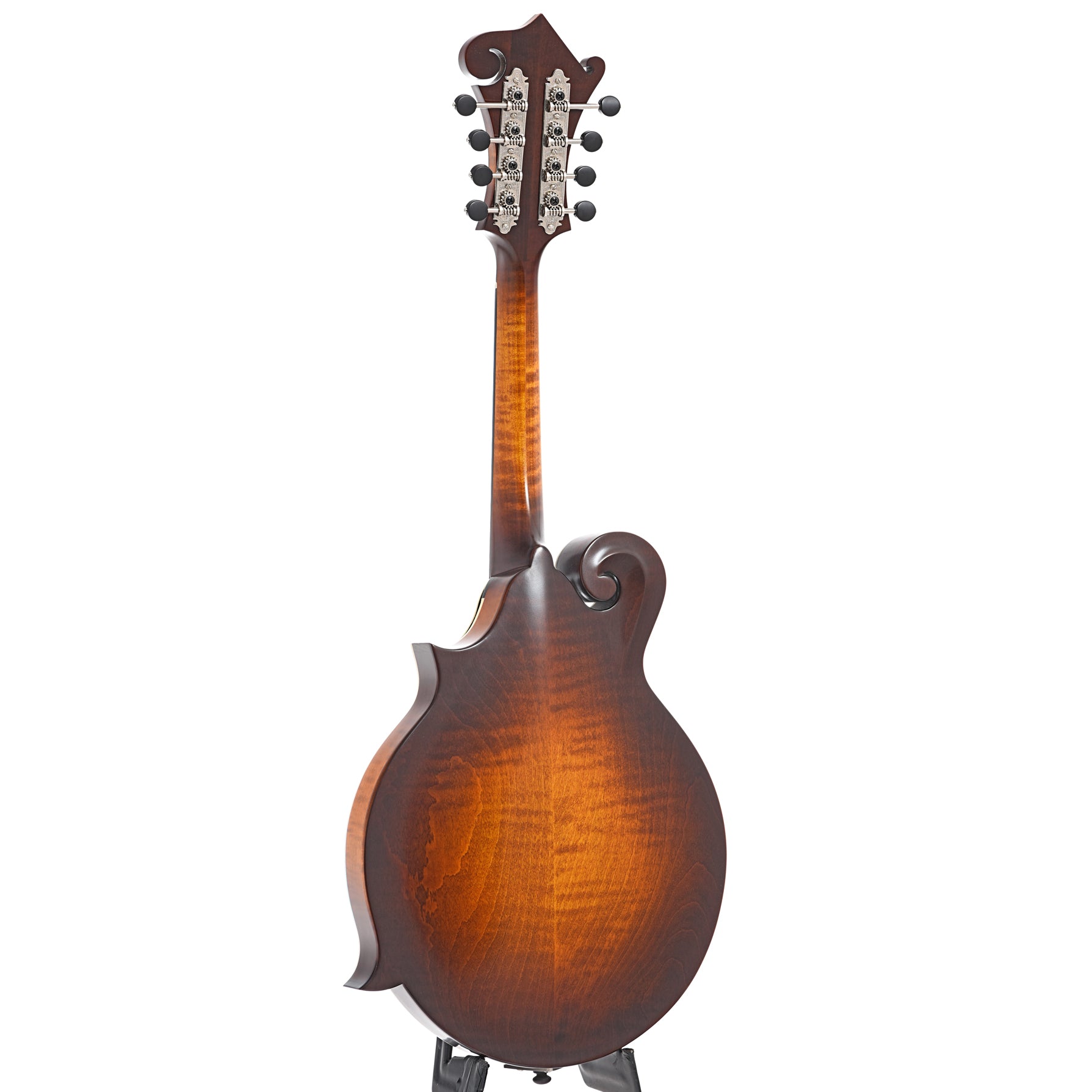 Full back and side of Northfield Workshop  S-Series NFS-F2B Mandolin, Blacktop Oval Soundhole,