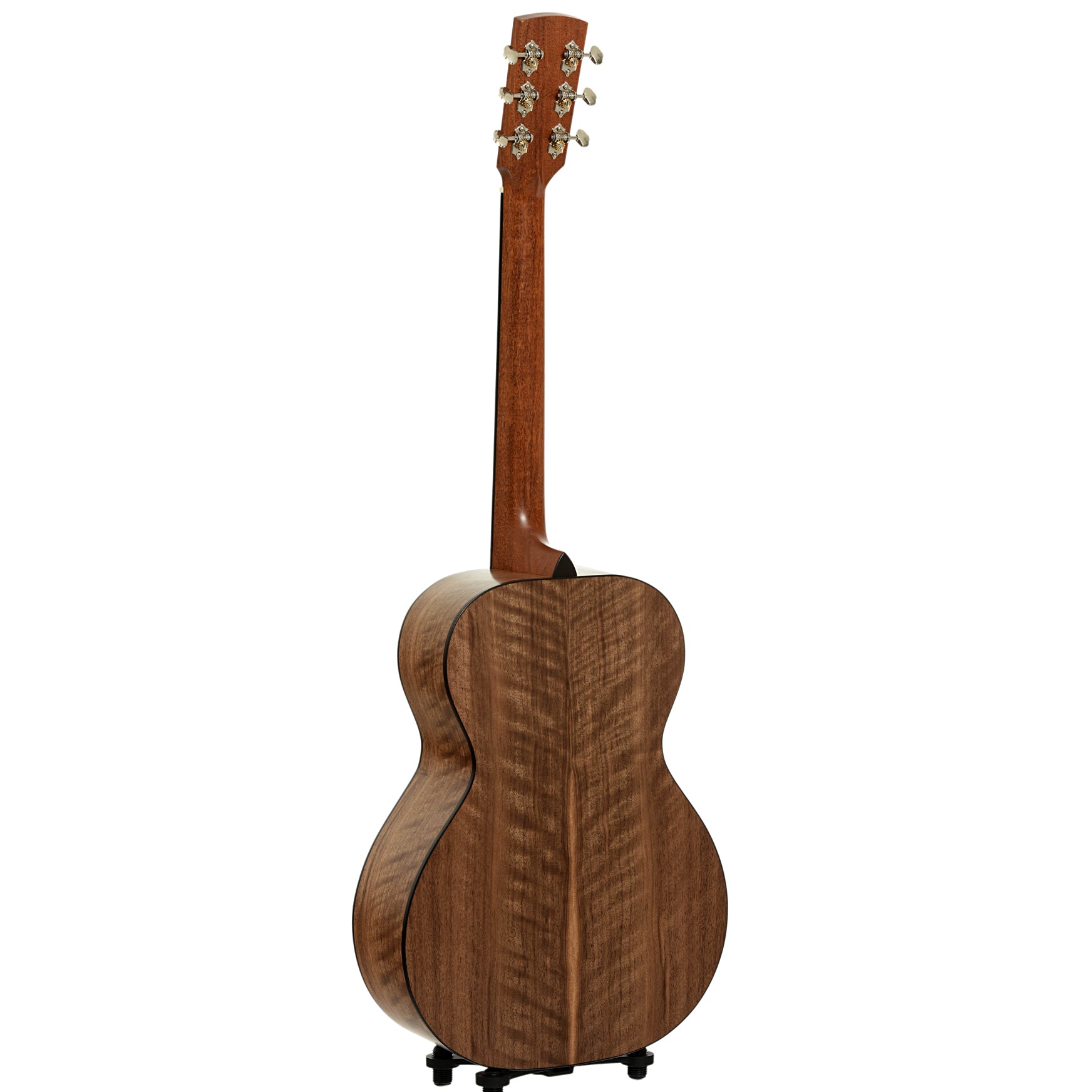 Full back and side of Cirrus Single 0 Walnut Acoustic Guitar