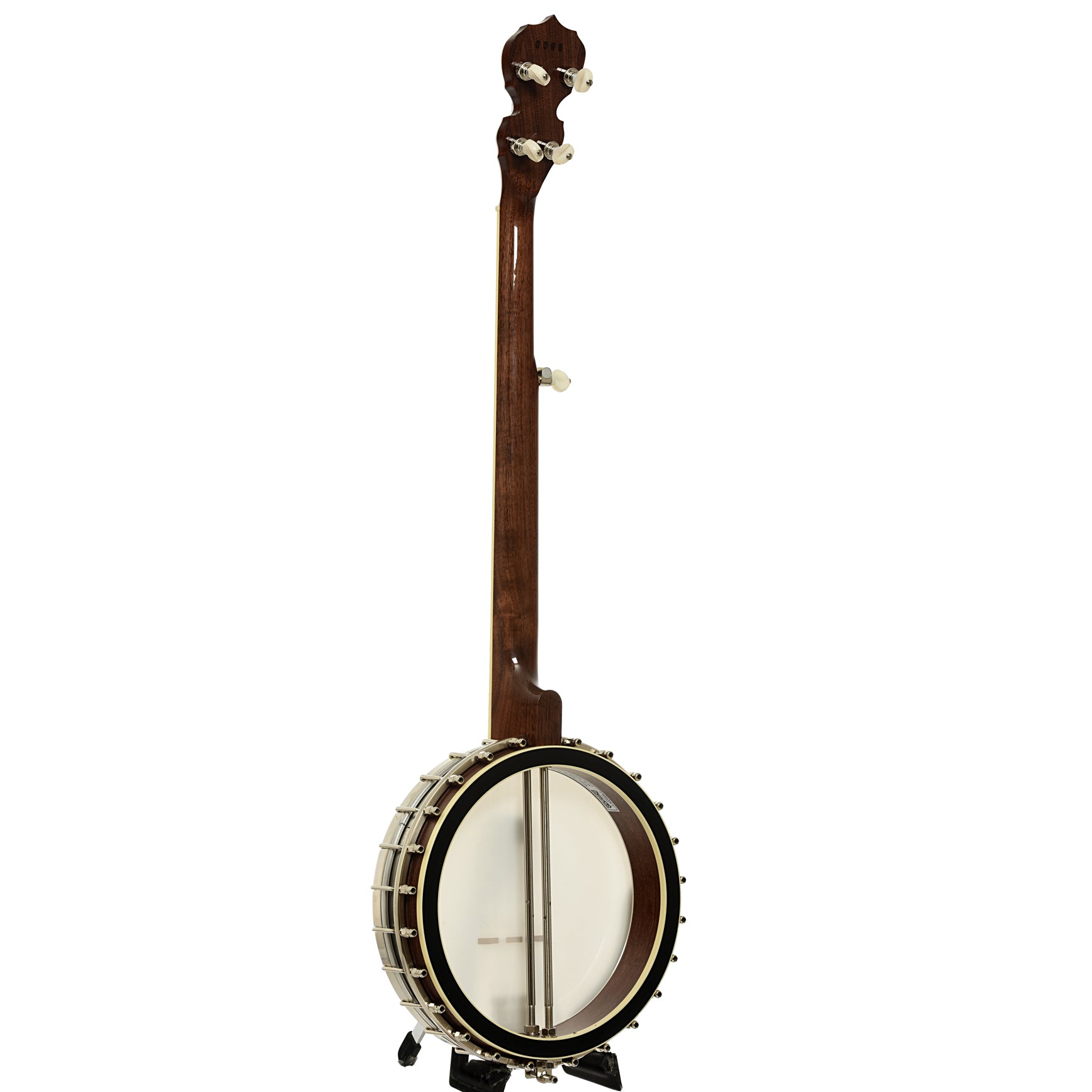 Full back and side of Deering Clawgrass II Openback Banjo