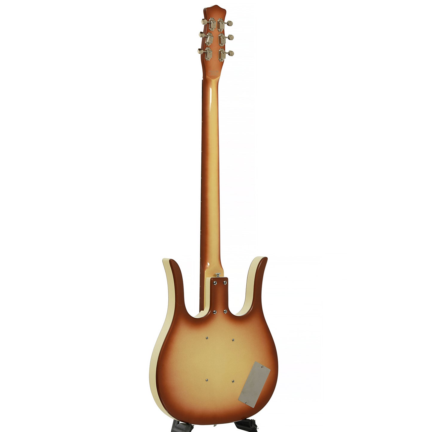 Full back and side of Danelectro Longhorn 6-String Electric Bass LH