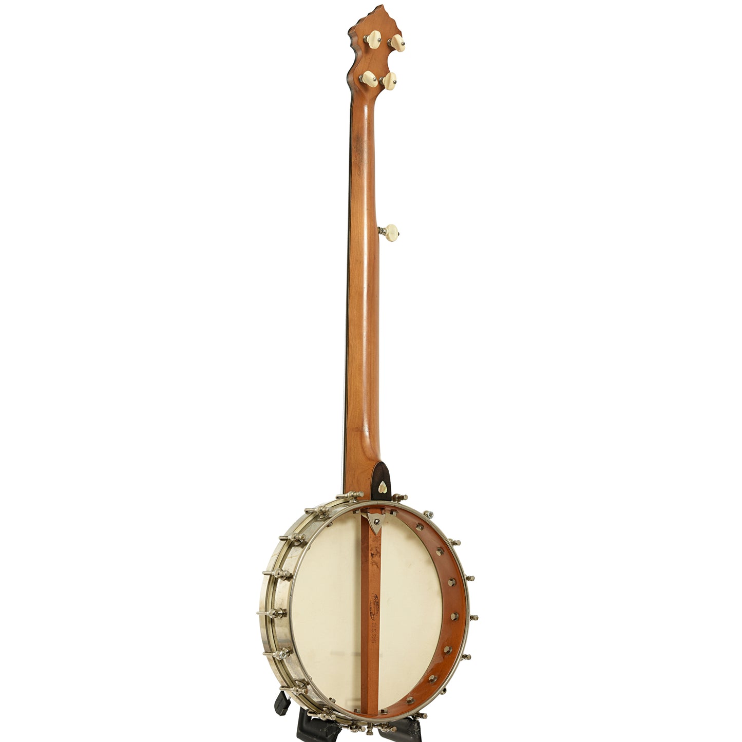 Full back and side of Washburn Model 1025 Openback Banjo 