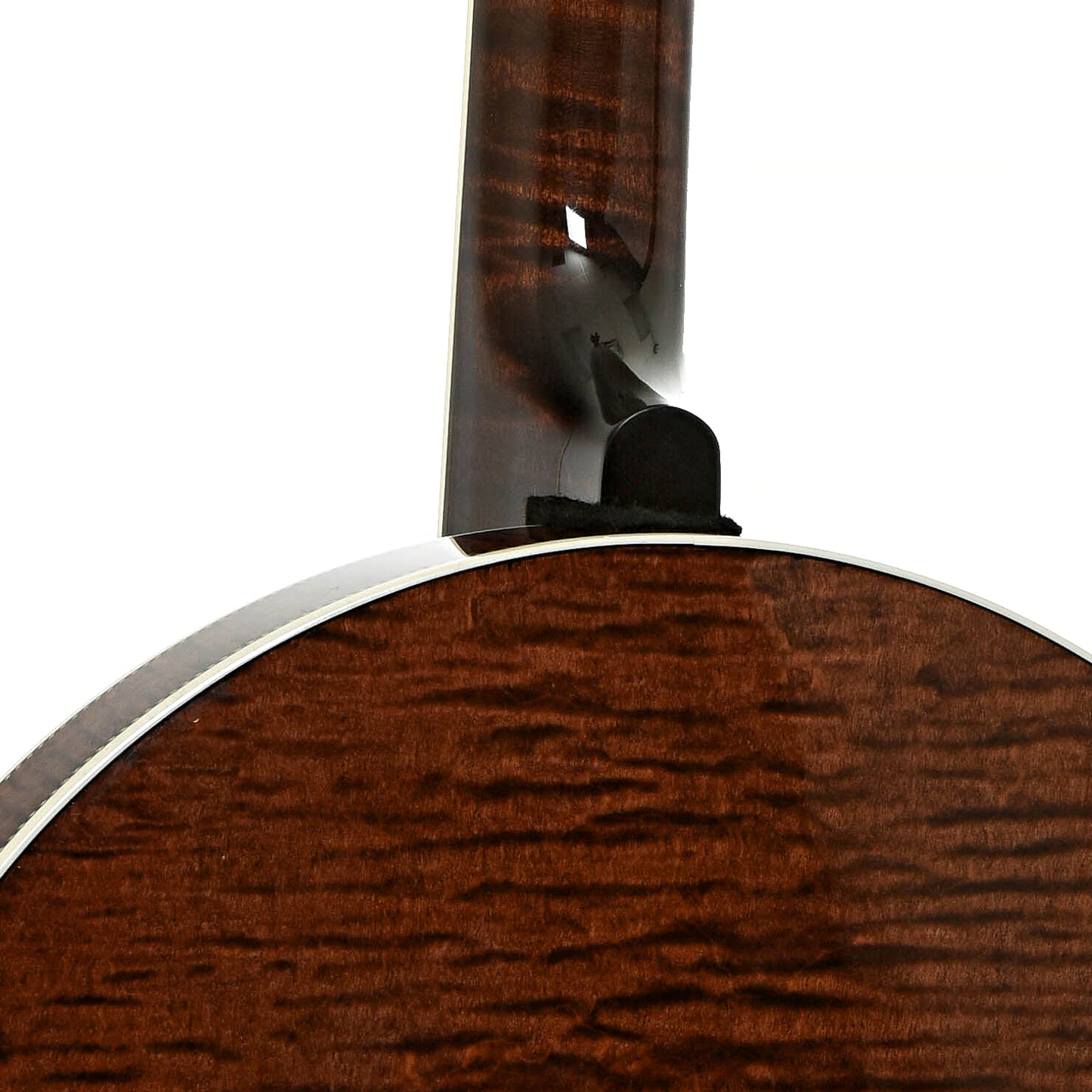 Neck joint of Capek Allegoria Gold Banjo & Case, Flame Maple