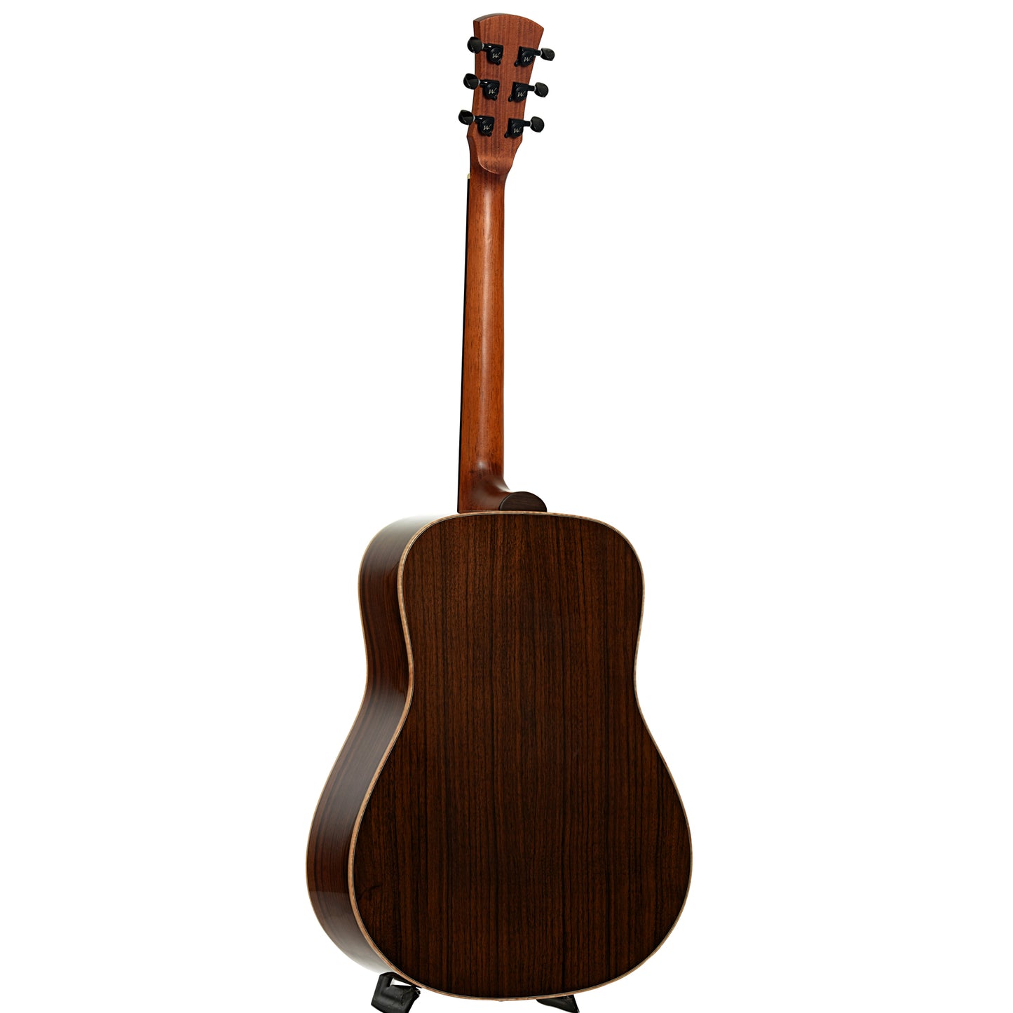 Full backa and side of Andrew White D Model Acoustic Guitar 