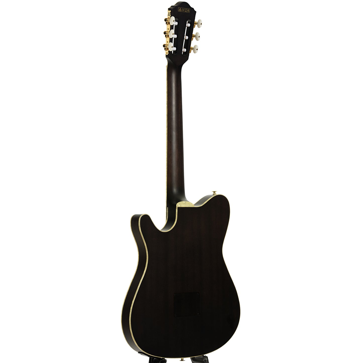 Full back and side of Ibanez TOD10N Tim Henson Signature Nylon String Acoustic-Electric Guitar